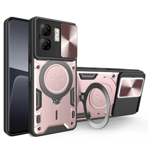 CD Texture Sliding Camshield Magnetic Holder Phone Case, For Infinix Hot 70 5G, For Infinix Note 60 Ultra 5G, For Infinix Note Edge 5G, For Infinix Note 60 Pro 5G, For Infinix GT 30 Pro, For Infinix Note 50s, For Infinix Note 50x                       ...