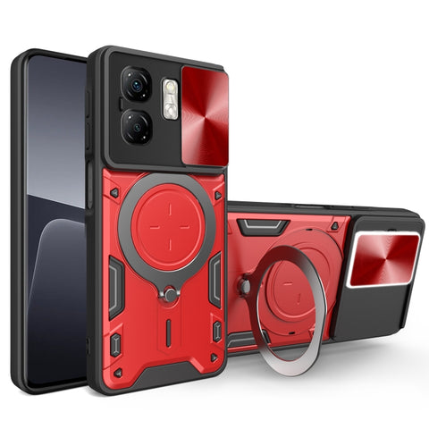 CD Texture Sliding Camshield Magnetic Holder Phone Case, For Infinix Hot 70 5G, For Infinix Note 60 Ultra 5G, For Infinix Note Edge 5G, For Infinix Note 60 Pro 5G, For Infinix GT 30 Pro, For Infinix Note 50s, For Infinix Note 50x                       ...