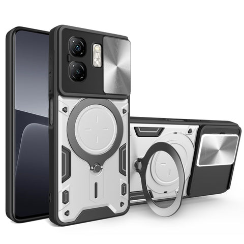 CD Texture Sliding Camshield Magnetic Holder Phone Case, For Infinix Hot 70 5G, For Infinix Note 60 Ultra 5G, For Infinix Note Edge 5G, For Infinix Note 60 Pro 5G, For Infinix GT 30 Pro, For Infinix Note 50s, For Infinix Note 50x                       ...
