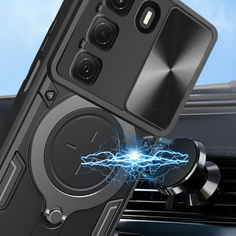 CD Texture Sliding Camshield Magnetic Holder Phone Case, For Infinix Hot 50 4G, For Infinix Note 40 5G, For Infinix Smart 8 Plus, For Infinix GT 20 Pro, For Infinix Hot 40i / Smart 8, For Infinix Note 30 4G/5G, For Infinix Note 30 Pro 4G               ...