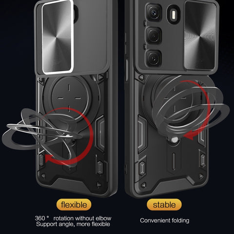CD Texture Sliding Camshield Magnetic Holder Phone Case, For Infinix Hot 50 4G, For Infinix Note 40 5G, For Infinix Smart 8 Plus, For Infinix GT 20 Pro, For Infinix Hot 40i / Smart 8, For Infinix Note 30 4G/5G, For Infinix Note 30 Pro 4G               ...