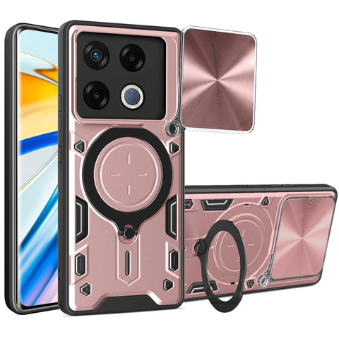 CD Texture Sliding Camshield Magnetic Holder Phone Case, For Infinix Hot 50 4G, For Infinix Note 40 5G, For Infinix Smart 8 Plus, For Infinix GT 20 Pro, For Infinix Hot 40i / Smart 8, For Infinix Note 30 4G/5G, For Infinix Note 30 Pro 4G               ...