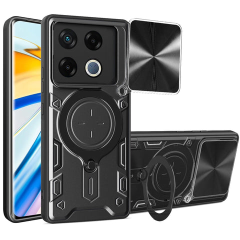 CD Texture Sliding Camshield Magnetic Holder Phone Case, For Infinix Hot 50 4G, For Infinix Note 40 5G, For Infinix Smart 8 Plus, For Infinix GT 20 Pro, For Infinix Hot 40i / Smart 8, For Infinix Note 30 4G/5G, For Infinix Note 30 Pro 4G               ...