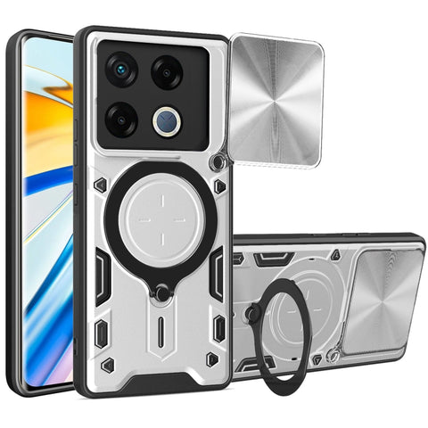 CD Texture Sliding Camshield Magnetic Holder Phone Case, For Infinix Hot 50 4G, For Infinix Note 40 5G, For Infinix Smart 8 Plus, For Infinix GT 20 Pro, For Infinix Hot 40i / Smart 8, For Infinix Note 30 4G/5G, For Infinix Note 30 Pro 4G               ...