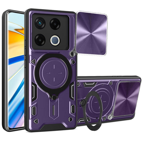 CD Texture Sliding Camshield Magnetic Holder Phone Case, For Infinix Hot 50 4G, For Infinix Note 40 5G, For Infinix Smart 8 Plus, For Infinix GT 20 Pro, For Infinix Hot 40i / Smart 8, For Infinix Note 30 4G/5G, For Infinix Note 30 Pro 4G               ...