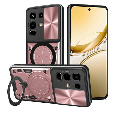 CD Texture Sliding Camshield Magnetic Holder Phone Case, For Infinix Hot 70 5G, For Infinix Note 60 Ultra 5G, For Infinix Note Edge 5G, For Infinix Note 60 Pro 5G, For Infinix GT 30 Pro, For Infinix Note 50s, For Infinix Note 50x                       ...