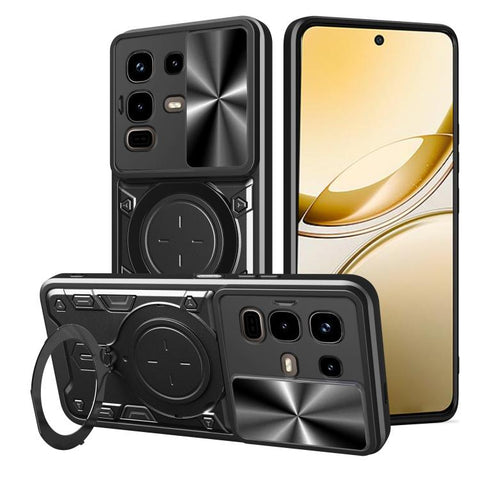 CD Texture Sliding Camshield Magnetic Holder Phone Case, For Infinix Hot 70 5G, For Infinix Note 60 Ultra 5G, For Infinix Note Edge 5G, For Infinix Note 60 Pro 5G, For Infinix GT 30 Pro, For Infinix Note 50s, For Infinix Note 50x                       ...