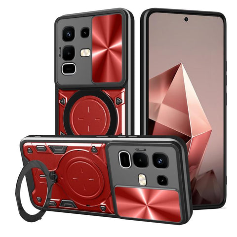 CD Texture Sliding Camshield Magnetic Holder Phone Case, For Infinix Hot 70 5G, For Infinix Note 60 Ultra 5G, For Infinix Note Edge 5G, For Infinix Note 60 Pro 5G, For Infinix GT 30 Pro, For Infinix Note 50s, For Infinix Note 50x                       ...