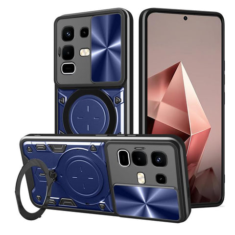 CD Texture Sliding Camshield Magnetic Holder Phone Case, For Infinix Hot 70 5G, For Infinix Note 60 Ultra 5G, For Infinix Note Edge 5G, For Infinix Note 60 Pro 5G, For Infinix GT 30 Pro, For Infinix Note 50s, For Infinix Note 50x                       ...