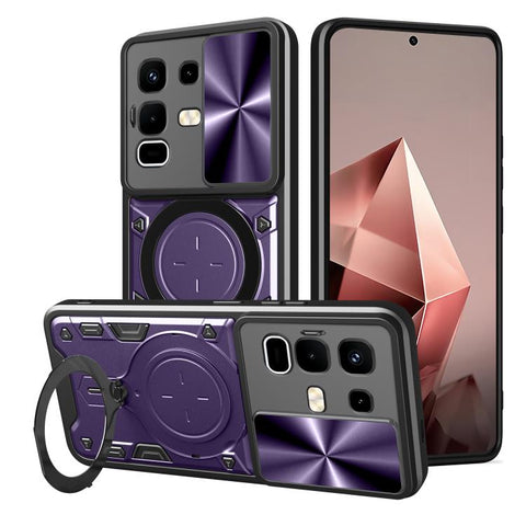 CD Texture Sliding Camshield Magnetic Holder Phone Case, For Infinix Hot 70 5G, For Infinix Note 60 Ultra 5G, For Infinix Note Edge 5G, For Infinix Note 60 Pro 5G, For Infinix GT 30 Pro, For Infinix Note 50s, For Infinix Note 50x                       ...