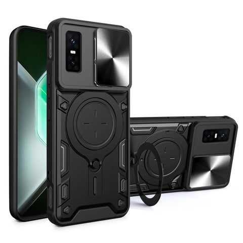 CD Texture Sliding Camshield Magnetic Holder Phone Case, For Infinix Hot 70 5G, For Infinix Note 60 Ultra 5G, For Infinix Note Edge 5G, For Infinix Note 60 Pro 5G, For Infinix GT 30 Pro, For Infinix Note 50s, For Infinix Note 50x                       ...