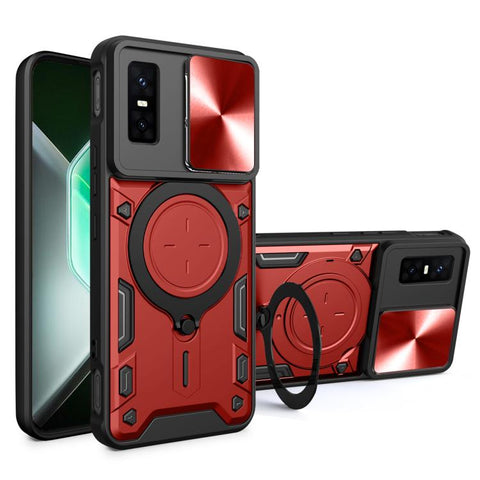 CD Texture Sliding Camshield Magnetic Holder Phone Case, For Infinix Hot 70 5G, For Infinix Note 60 Ultra 5G, For Infinix Note Edge 5G, For Infinix Note 60 Pro 5G, For Infinix GT 30 Pro, For Infinix Note 50s, For Infinix Note 50x                       ...