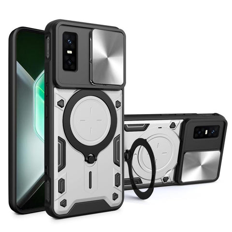 CD Texture Sliding Camshield Magnetic Holder Phone Case, For Infinix Hot 70 5G, For Infinix Note 60 Ultra 5G, For Infinix Note Edge 5G, For Infinix Note 60 Pro 5G, For Infinix GT 30 Pro, For Infinix Note 50s, For Infinix Note 50x                       ...