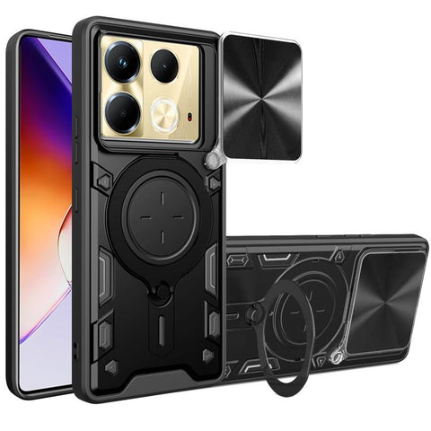 CD Texture Sliding Camshield Magnetic Holder Phone Case, For Infinix Hot 50 4G, For Infinix Note 40 5G, For Infinix Smart 8 Plus, For Infinix GT 20 Pro, For Infinix Hot 40i / Smart 8, For Infinix Note 30 4G/5G, For Infinix Note 30 Pro 4G               ...