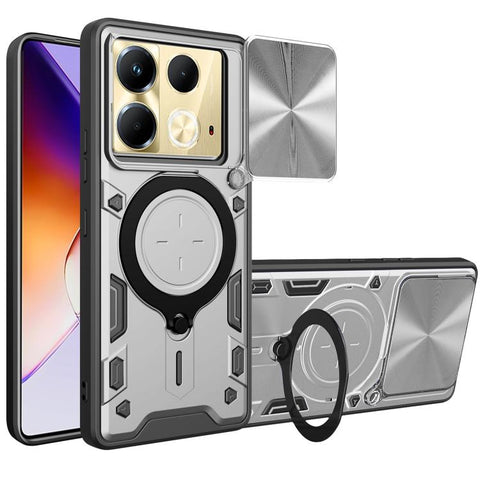 CD Texture Sliding Camshield Magnetic Holder Phone Case, For Infinix Hot 50 4G, For Infinix Note 40 5G, For Infinix Smart 8 Plus, For Infinix GT 20 Pro, For Infinix Hot 40i / Smart 8, For Infinix Note 30 4G/5G, For Infinix Note 30 Pro 4G               ...