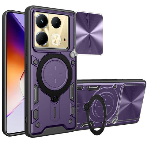 CD Texture Sliding Camshield Magnetic Holder Phone Case, For Infinix Hot 50 4G, For Infinix Note 40 5G, For Infinix Smart 8 Plus, For Infinix GT 20 Pro, For Infinix Hot 40i / Smart 8, For Infinix Note 30 4G/5G, For Infinix Note 30 Pro 4G               ...