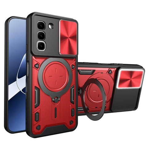 CD Texture Sliding Camshield Magnetic Holder Phone Case, For Infinix Hot 70 5G, For Infinix Note 60 Ultra 5G, For Infinix Note Edge 5G, For Infinix Note 60 Pro 5G, For Infinix GT 30 Pro, For Infinix Note 50s, For Infinix Note 50x                       ...