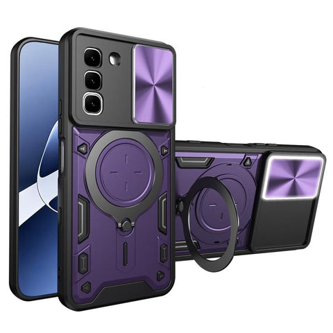 CD Texture Sliding Camshield Magnetic Holder Phone Case, For Infinix Hot 70 5G, For Infinix Note 60 Ultra 5G, For Infinix Note Edge 5G, For Infinix Note 60 Pro 5G, For Infinix GT 30 Pro, For Infinix Note 50s, For Infinix Note 50x                       ...