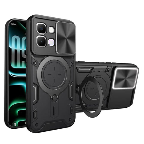 CD Texture Sliding Camshield Magnetic Holder Phone Case, For Infinix Hot 70 5G, For Infinix Note 60 Ultra 5G, For Infinix Note Edge 5G, For Infinix Note 60 Pro 5G, For Infinix GT 30 Pro, For Infinix Note 50s, For Infinix Note 50x                       ...