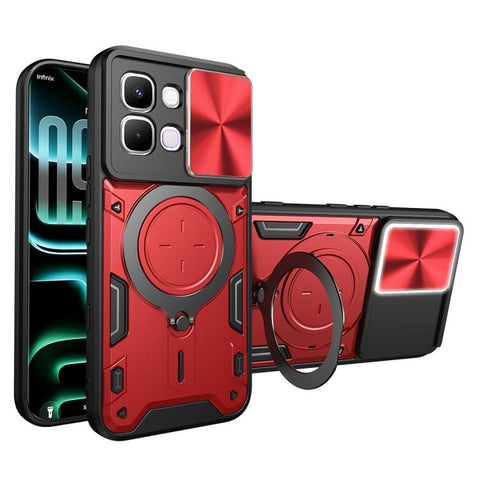 CD Texture Sliding Camshield Magnetic Holder Phone Case, For Infinix Hot 70 5G, For Infinix Note 60 Ultra 5G, For Infinix Note Edge 5G, For Infinix Note 60 Pro 5G, For Infinix GT 30 Pro, For Infinix Note 50s, For Infinix Note 50x                       ...