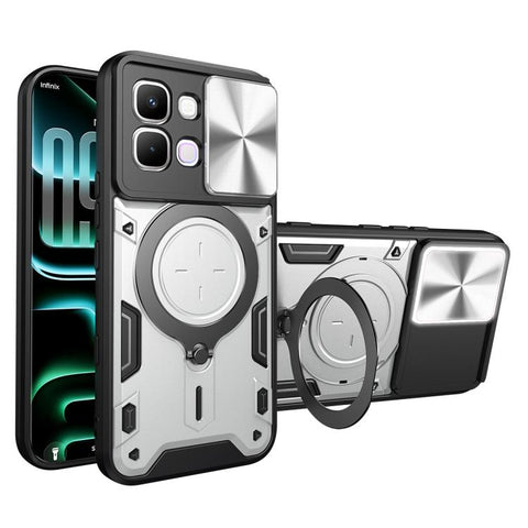 CD Texture Sliding Camshield Magnetic Holder Phone Case, For Infinix Hot 70 5G, For Infinix Note 60 Ultra 5G, For Infinix Note Edge 5G, For Infinix Note 60 Pro 5G, For Infinix GT 30 Pro, For Infinix Note 50s, For Infinix Note 50x                       ...