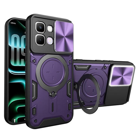 CD Texture Sliding Camshield Magnetic Holder Phone Case, For Infinix Hot 70 5G, For Infinix Note 60 Ultra 5G, For Infinix Note Edge 5G, For Infinix Note 60 Pro 5G, For Infinix GT 30 Pro, For Infinix Note 50s, For Infinix Note 50x                       ...