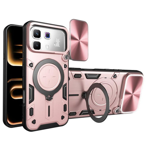CD Texture Sliding Camshield Magnetic Holder Phone Case, For Infinix Hot 70 5G, For Infinix Note 60 Ultra 5G, For Infinix Note Edge 5G, For Infinix Note 60 Pro 5G, For Infinix GT 30 Pro, For Infinix Note 50s, For Infinix Note 50x                       ...