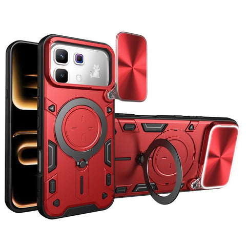 CD Texture Sliding Camshield Magnetic Holder Phone Case, For Infinix Hot 70 5G, For Infinix Note 60 Ultra 5G, For Infinix Note Edge 5G, For Infinix Note 60 Pro 5G, For Infinix GT 30 Pro, For Infinix Note 50s, For Infinix Note 50x                       ...