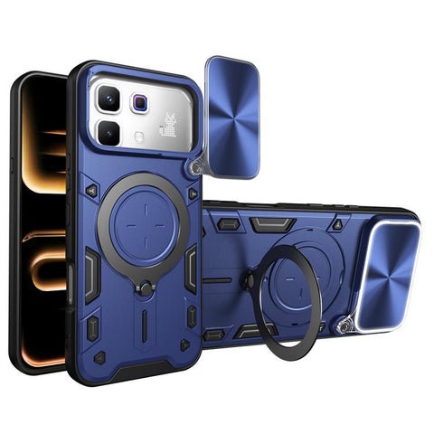 CD Texture Sliding Camshield Magnetic Holder Phone Case, For Infinix Hot 70 5G, For Infinix Note 60 Ultra 5G, For Infinix Note Edge 5G, For Infinix Note 60 Pro 5G, For Infinix GT 30 Pro, For Infinix Note 50s, For Infinix Note 50x                       ...