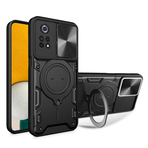 CD Texture Sliding Camshield Magnetic Holder Phone Case, For Xiaomi Poco M5 5G, For Xiaomi Redmi A1 4G, For Xiaomi Redmi Note 11 Global, For Xiaomi Redmi K40S / Poco F4, For Xiaomi Poco M4 Pro 4G, For Xiaomi Poco X4 Pro 5G, For Xiaomi Redmi Note 11 4G ...