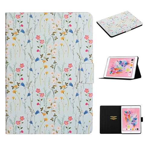 Flower Pattern Horizontal Flip Leather Case with Card Slots & Holder, For Samsung Galaxy Tab S6, For Amazon Kindle Fire 7 (2019), For Amazon Kindle Fire HD 8 (2020), For Amazon Kindle Fire HD 10, For iPad 5, For iPad 10.2, For iPad Pro 10.5 inch       ...