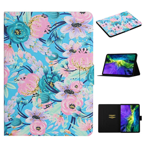 Flower Pattern Horizontal Flip Leather Case with Card Slots & Holder, For Samsung Galaxy Tab S6, For Amazon Kindle Fire 7 (2019), For Amazon Kindle Fire HD 8 (2020), For Amazon Kindle Fire HD 10, For iPad 5, For iPad 10.2, For iPad Pro 10.5 inch       ...