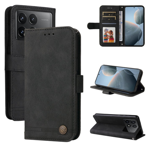 Skin Feel Life Tree Metal Button Leather Phone Case, For Xiaomi Poco F6, For Xiaomi Redmi A3, For Xiaomi Redmi Note13 Pro 4G Global/Poco M6 Pro 4G, For Xiaomi Redmi Note13 4G, For Xiaomi Redmi K70E, For Xiaomi 14 Ultra, For Xiaomi 14 Pro, For Xiaomi 14...