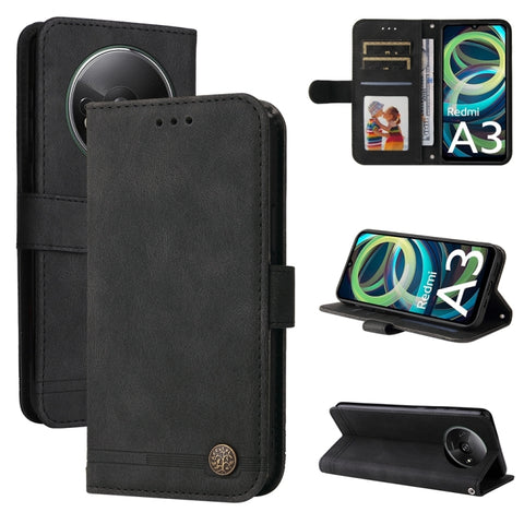Skin Feel Life Tree Metal Button Leather Phone Case, For Xiaomi Poco F6, For Xiaomi Redmi A3, For Xiaomi Redmi Note13 Pro 4G Global/Poco M6 Pro 4G, For Xiaomi Redmi Note13 4G, For Xiaomi Redmi K70E, For Xiaomi 14 Ultra, For Xiaomi 14 Pro, For Xiaomi 14...