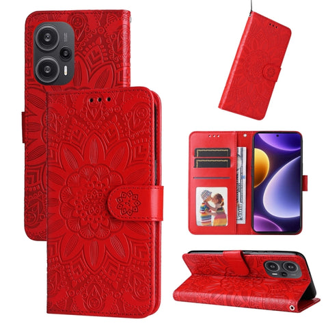 Embossed Sunflower Leather Phone Case, For Xiaomi Redmi Note13 Pro+ 5G Global, For Xiaomi Redmi Note13 Pro 5G Global, For Xiaomi 13T / Redmi K60 Ultra, For Xiaomi Redmi K70 / K70 Pro, For Xiaomi Redmi Poco F5, For Xiaomi Redmi K60 / K60 Pro            ...