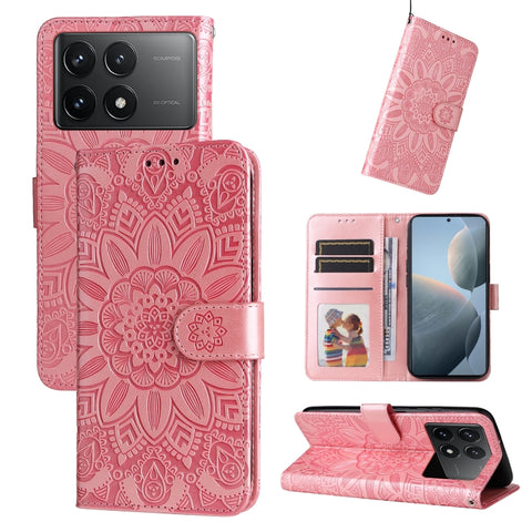 Embossed Sunflower Leather Phone Case, For Xiaomi Redmi Note13 Pro+ 5G Global, For Xiaomi Redmi Note13 Pro 5G Global, For Xiaomi 13T / Redmi K60 Ultra, For Xiaomi Redmi K70 / K70 Pro, For Xiaomi Redmi Poco F5, For Xiaomi Redmi K60 / K60 Pro            ...