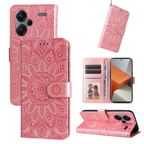 Embossed Sunflower Leather Phone Case, For Xiaomi Redmi Note13 Pro+ 5G Global, For Xiaomi Redmi Note13 Pro 5G Global, For Xiaomi 13T / Redmi K60 Ultra, For Xiaomi Redmi K70 / K70 Pro, For Xiaomi Redmi Poco F5, For Xiaomi Redmi K60 / K60 Pro            ...