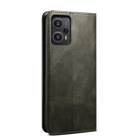 Oil Wax Crazy Horse Texture Flip Leather Phone Case, For Xiaomi Redmi Note 12 Turbo / Poco F5, For Xiaomi Redmi Note 12 Turbo