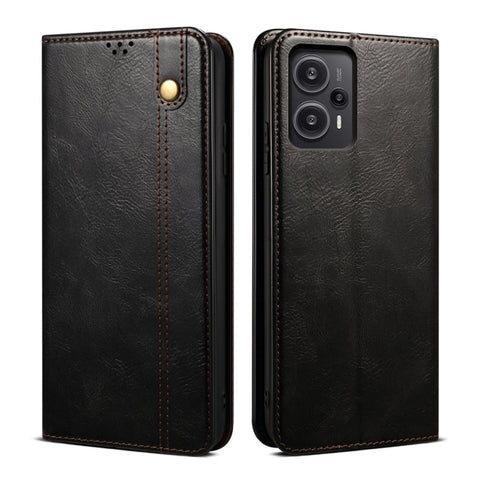Oil Wax Crazy Horse Texture Flip Leather Phone Case, For Xiaomi Redmi Note 12 Turbo / Poco F5, For Xiaomi Redmi Note 12 Turbo