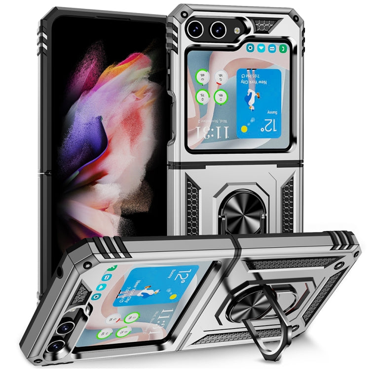 Shockproof TPU + PC Phone Case with Holder, For Samsung Galaxy Z Flip5
