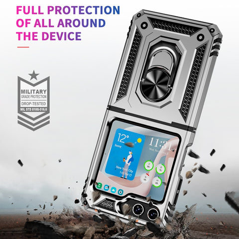 Shockproof TPU + PC Phone Case with Holder, For Samsung Galaxy Z Flip5