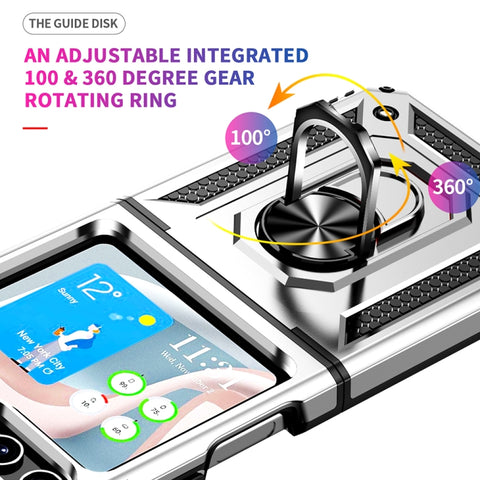 Shockproof TPU + PC Phone Case with Holder, For Samsung Galaxy Z Flip5
