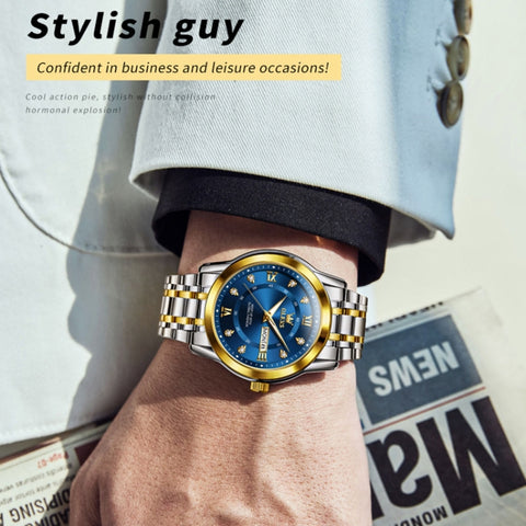 OLEVS 5513 Men Business Luminous Waterproof Quartz Watch