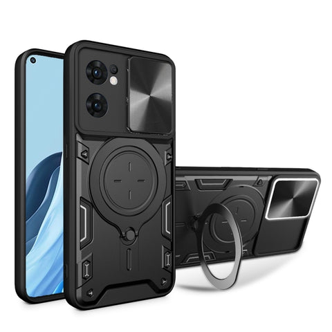 CD Texture Sliding Camshield Magnetic Holder Phone Case, For OPPO Reno7 5G, For OPPO Reno 6 4G, For OPPO A15 / A15s / A35 2021, For OPPO A53 4G, For OPPO A9 2020 / A5 2020 / A11x, For OPPO A79 5G Global