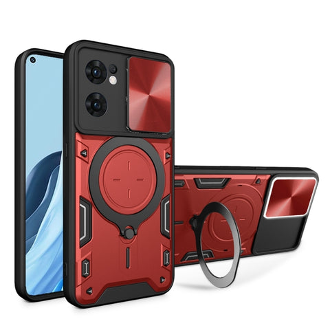 CD Texture Sliding Camshield Magnetic Holder Phone Case, For OPPO Reno7 5G, For OPPO Reno 6 4G, For OPPO A15 / A15s / A35 2021, For OPPO A53 4G, For OPPO A9 2020 / A5 2020 / A11x, For OPPO A79 5G Global