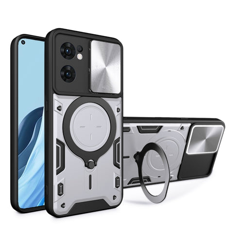 CD Texture Sliding Camshield Magnetic Holder Phone Case, For OPPO Reno7 5G, For OPPO Reno 6 4G, For OPPO A15 / A15s / A35 2021, For OPPO A53 4G, For OPPO A9 2020 / A5 2020 / A11x, For OPPO A79 5G Global