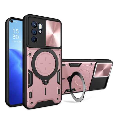 CD Texture Sliding Camshield Magnetic Holder Phone Case, For OPPO Reno7 5G, For OPPO Reno 6 4G, For OPPO A15 / A15s / A35 2021, For OPPO A53 4G, For OPPO A9 2020 / A5 2020 / A11x, For OPPO A79 5G Global