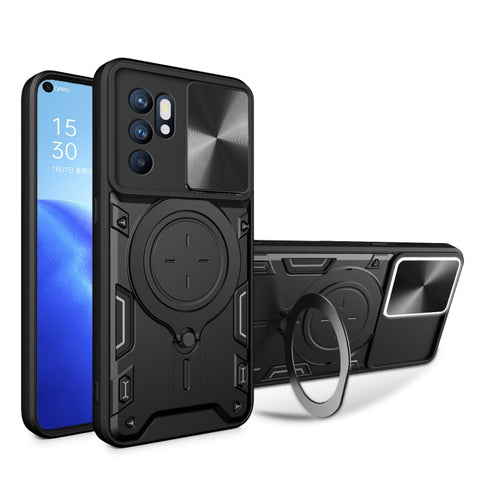 CD Texture Sliding Camshield Magnetic Holder Phone Case, For OPPO Reno7 5G, For OPPO Reno 6 4G, For OPPO A15 / A15s / A35 2021, For OPPO A53 4G, For OPPO A9 2020 / A5 2020 / A11x, For OPPO A79 5G Global
