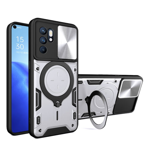 CD Texture Sliding Camshield Magnetic Holder Phone Case, For OPPO Reno7 5G, For OPPO Reno 6 4G, For OPPO A15 / A15s / A35 2021, For OPPO A53 4G, For OPPO A9 2020 / A5 2020 / A11x, For OPPO A79 5G Global