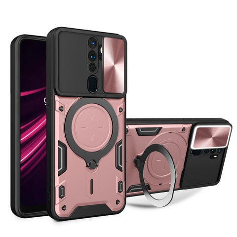 CD Texture Sliding Camshield Magnetic Holder Phone Case, For OPPO Reno7 5G, For OPPO Reno 6 4G, For OPPO A15 / A15s / A35 2021, For OPPO A53 4G, For OPPO A9 2020 / A5 2020 / A11x, For OPPO A79 5G Global